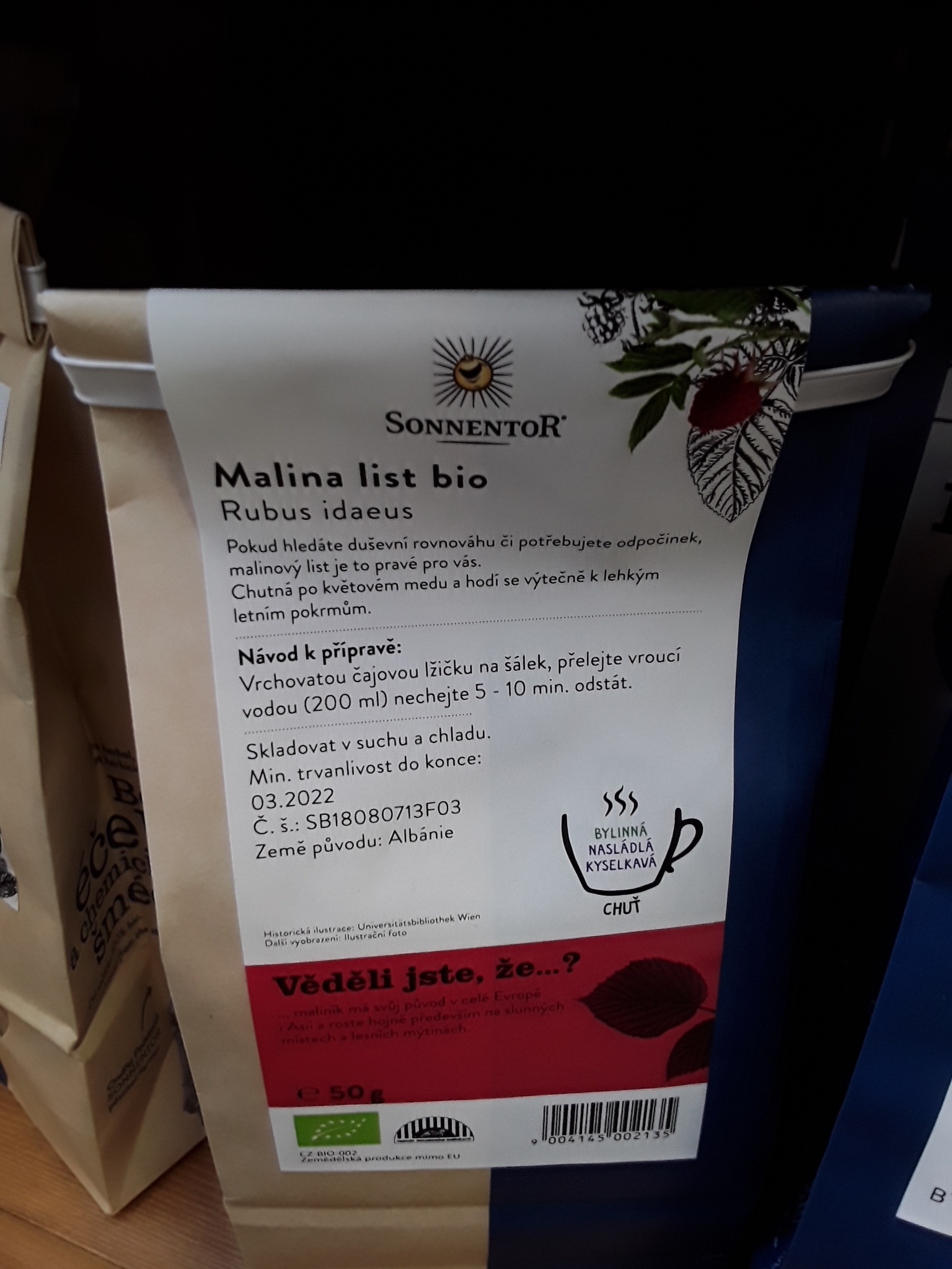Čaj malina list