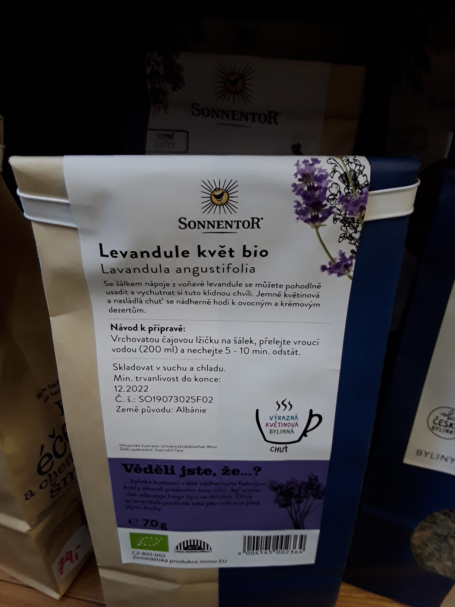 Čaj levandule květ