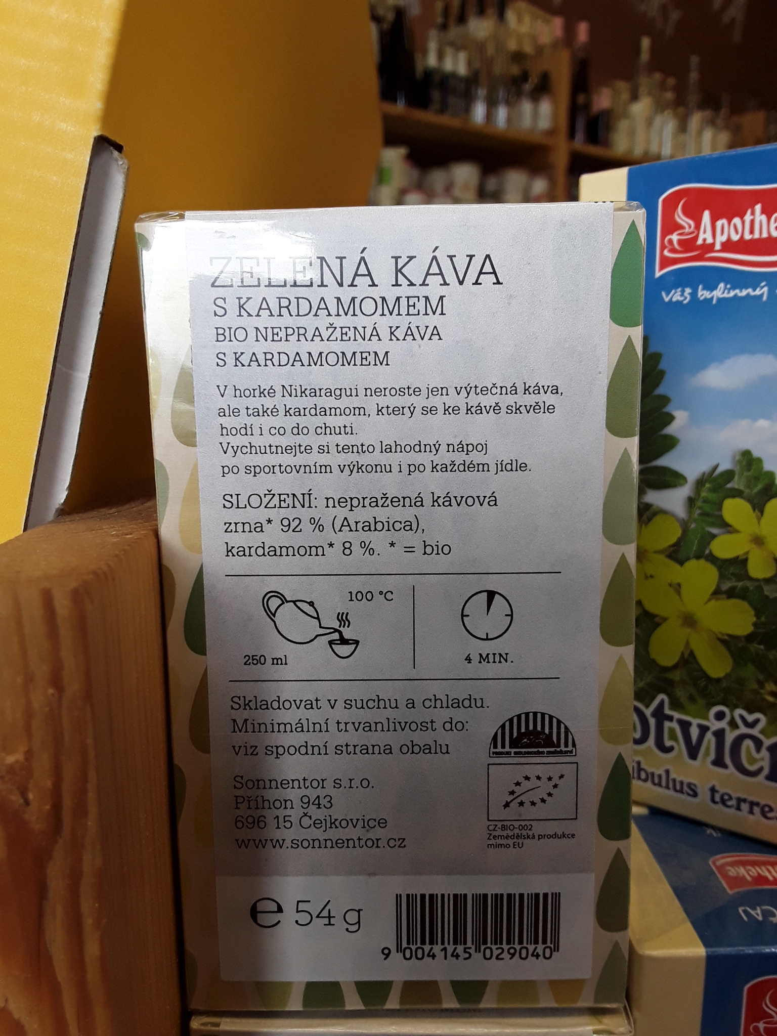 Zelená káva kardamon