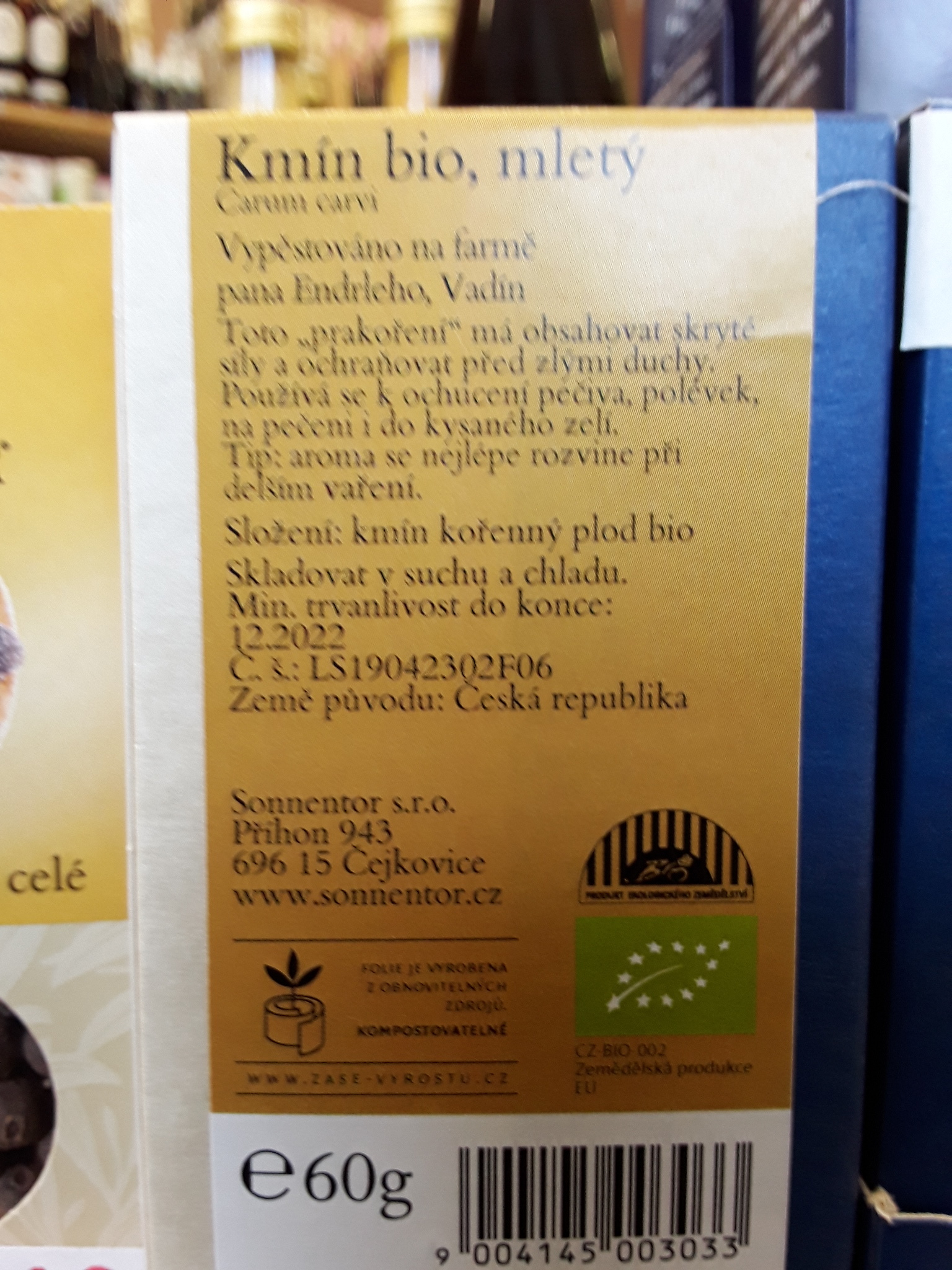 Kmín bio, mletý