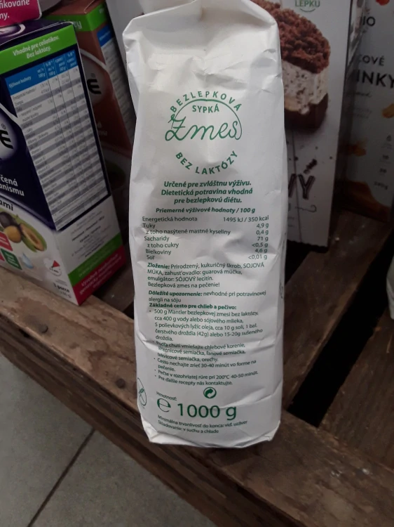 Bezlepková sypká směs bez laktózy