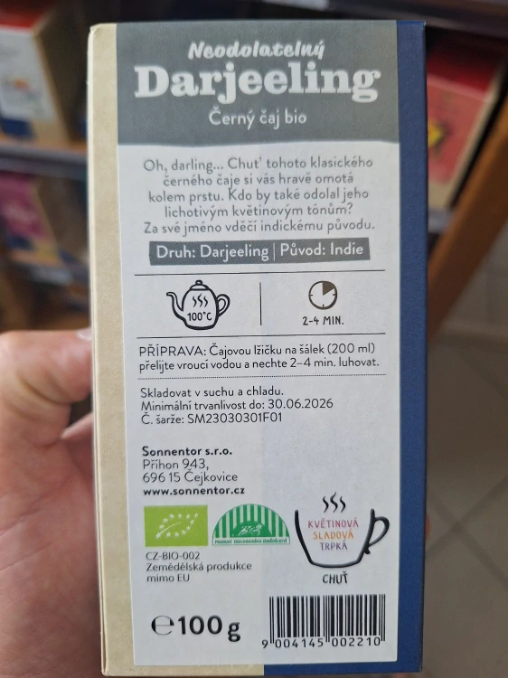 Čaj darjeeling sypaný bio