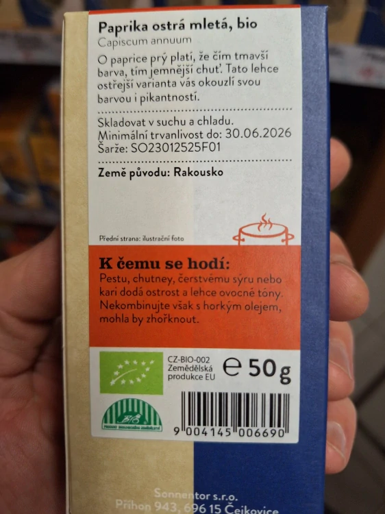 Paprika ostrá