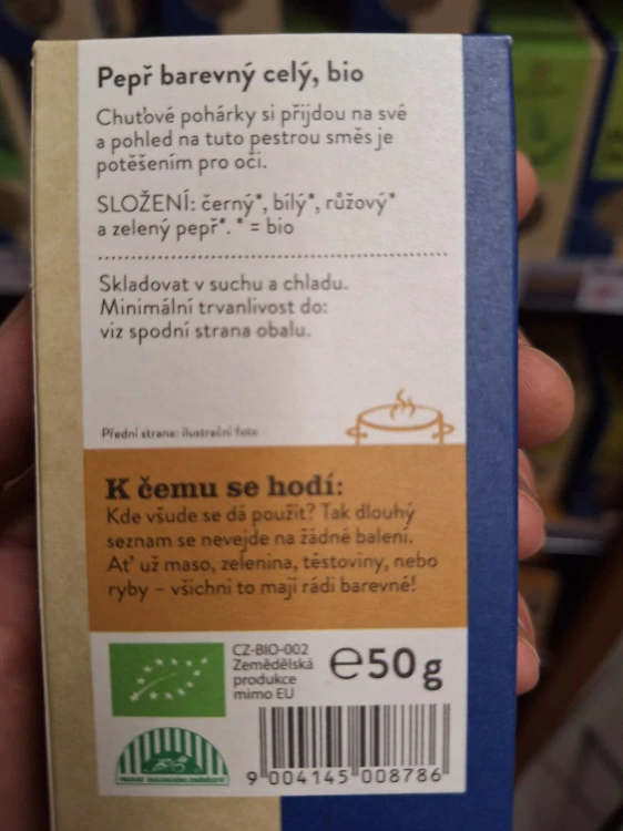 Pepř barevný celý