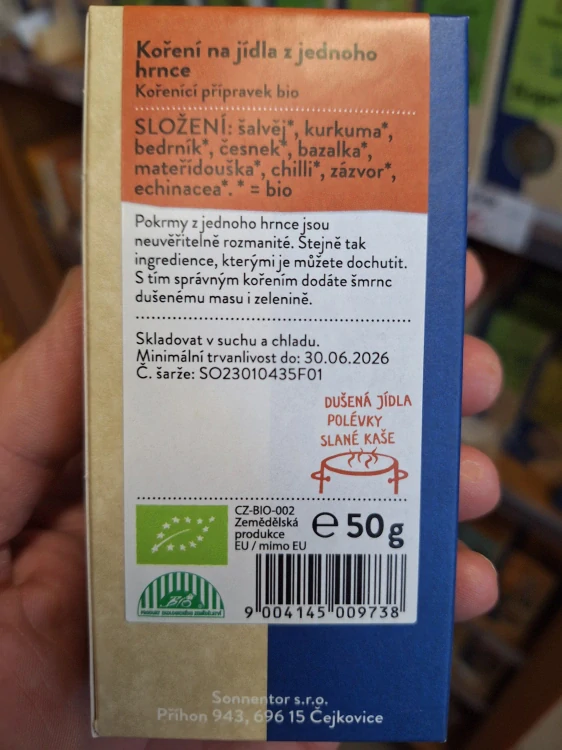 Koření na jídlo z jednoho hrnce