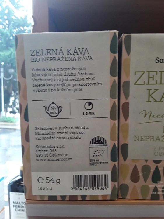Zelená káva nepražená