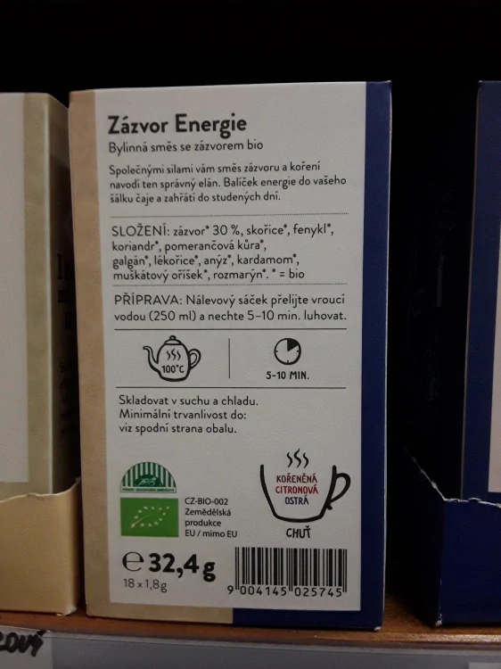 Zázvor energie