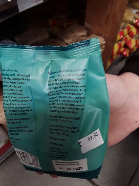 Mořská sůl s mořskýmí řasami