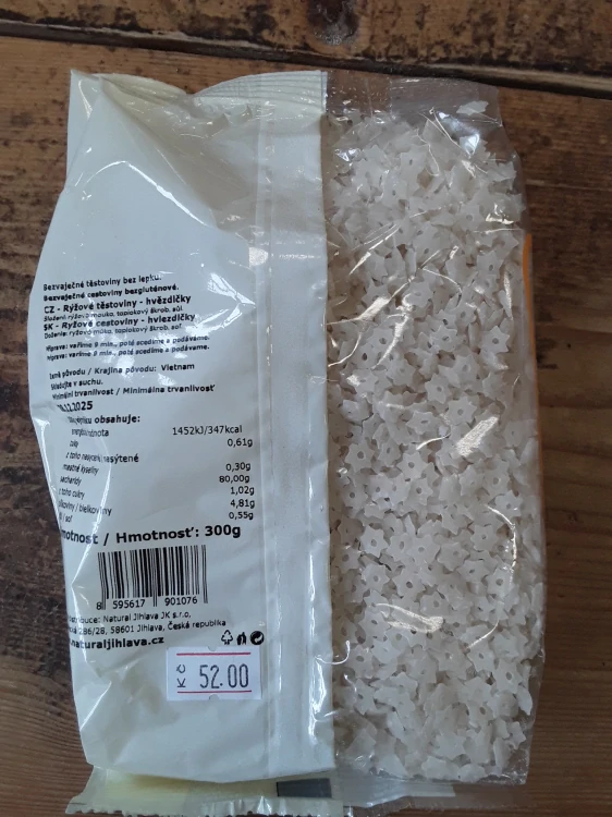 Rýžové těstoviny - hvězdičky