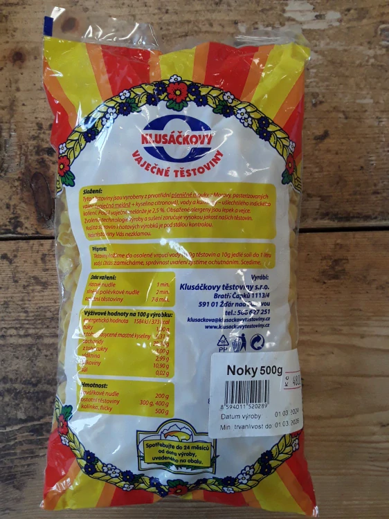 Klusáčkovy vaječné těstoviny noky