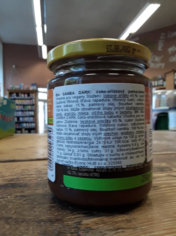 Bio Samba Dark čoko-oříšková pomazánka