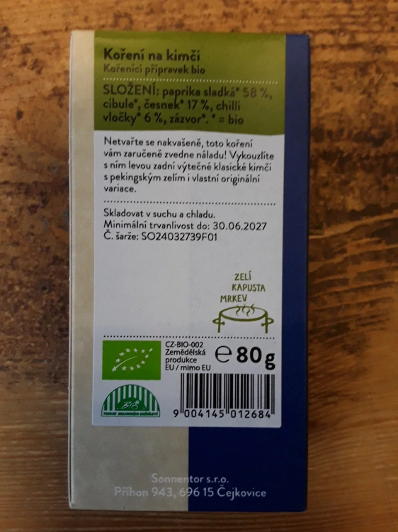 Koření na Kimchi bio