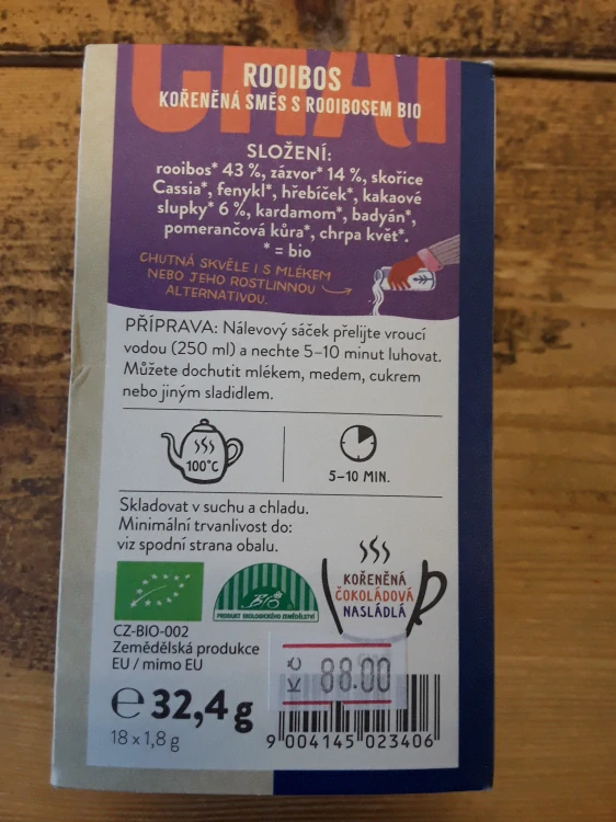 Rooibos kořeněná směs bio