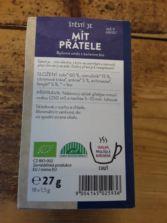 Štěstí je mít přátelé - bylinná směs s kořením bio
