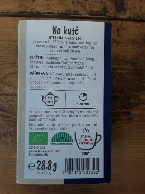Na kutě bylinná směs bio