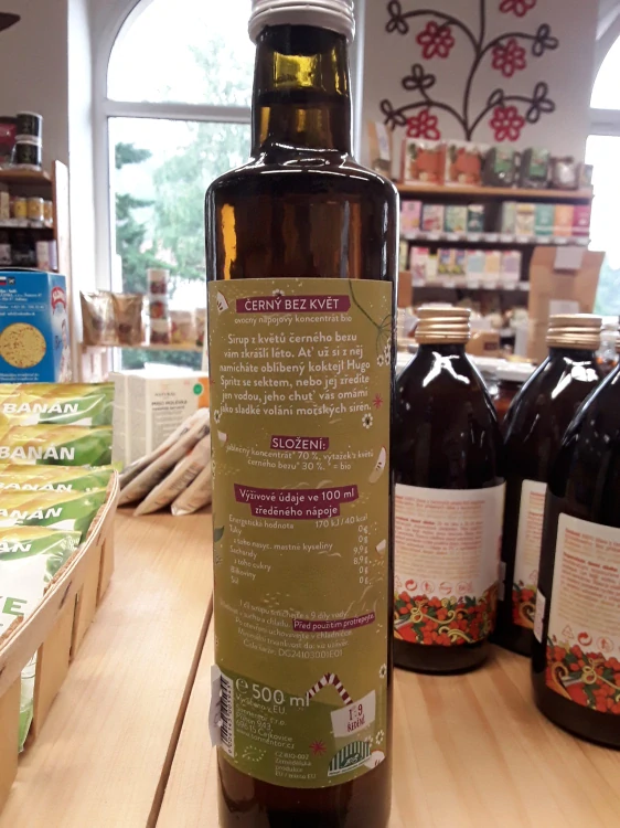 Černý bez květ sirup bio