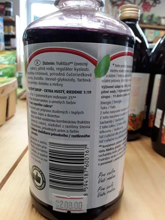 Poctivý sirup Lesní borůvka
