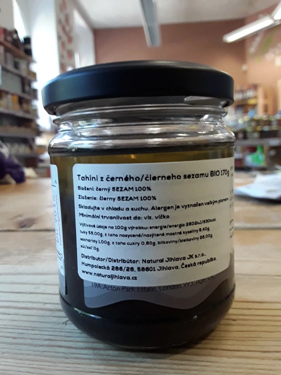 Tahini z černého sezamu bio