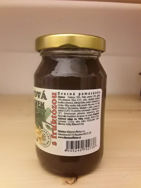Mátová s citronem ovocná pomazánka