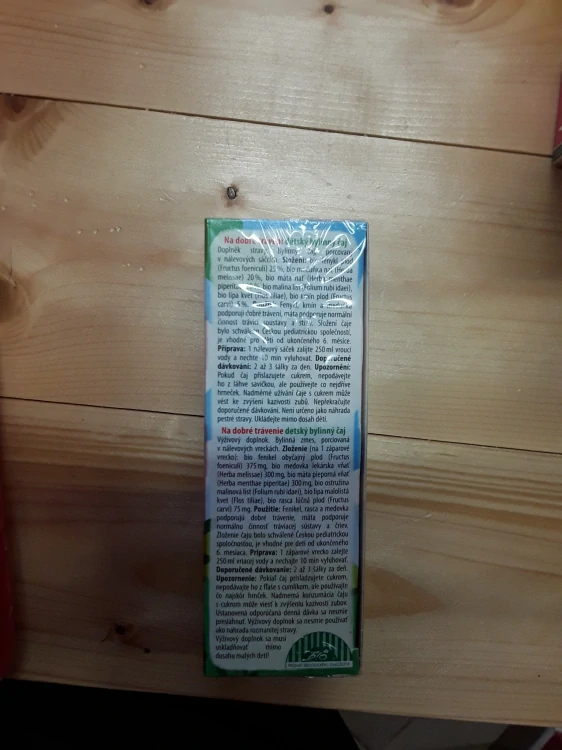 Dětský bylinný čaj dobré trávení 