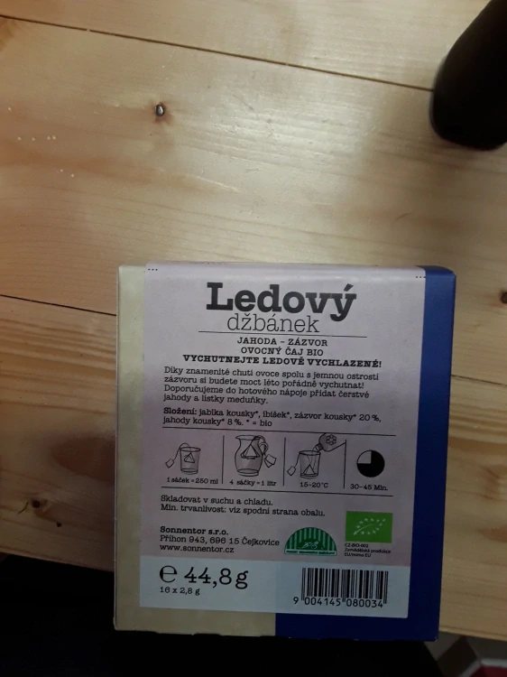 Ledový džbánek Jahoda-zázvor