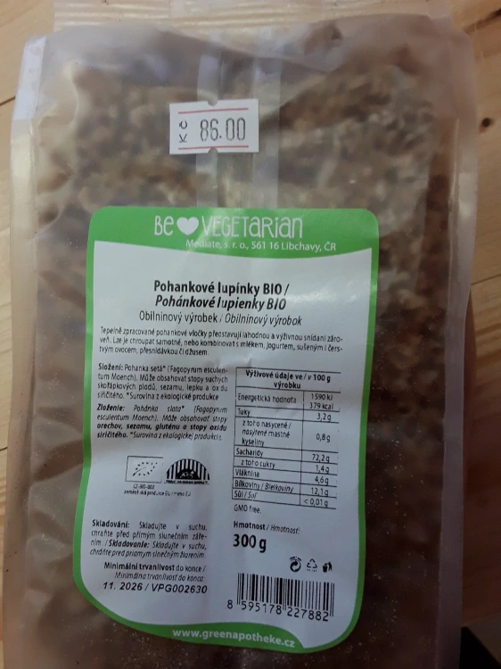 Pohankové lupínky bio