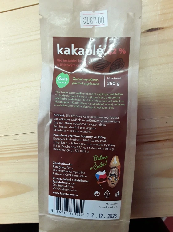 BIO instantní kakao