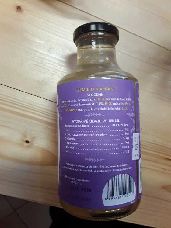 Levandulová limonáda s citronem bio