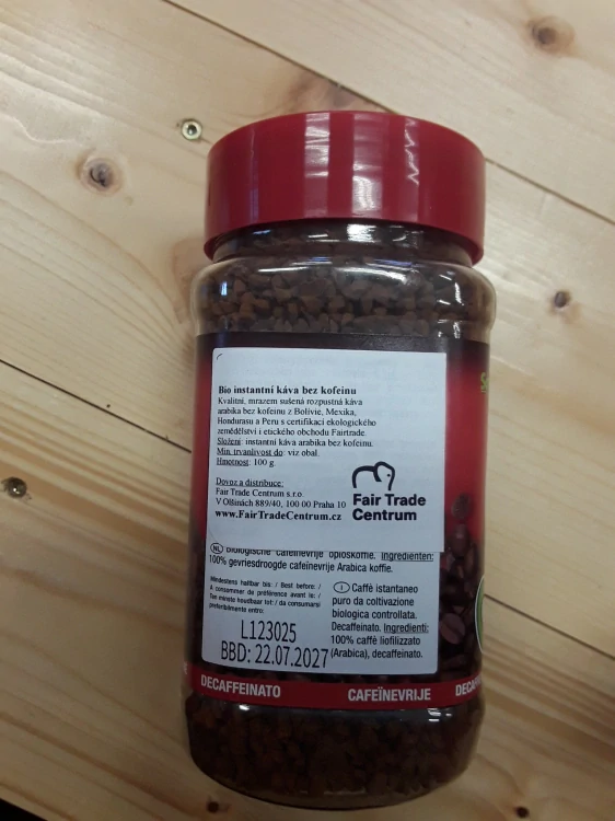 Bio instantní káva bez kofeinu