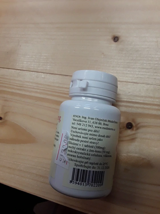 Doplňek stravy ginseng