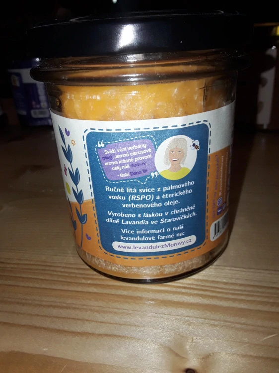 Palmová svíčka s éterickým olejem Verbena