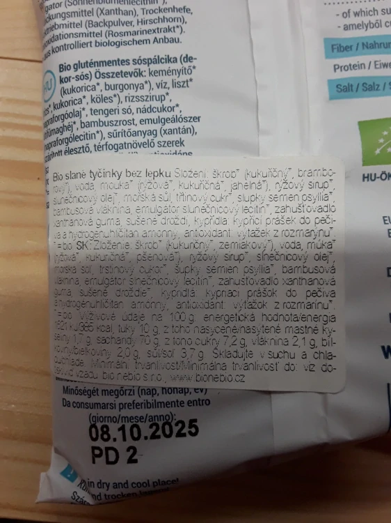BIO tyčinky bez lepku 