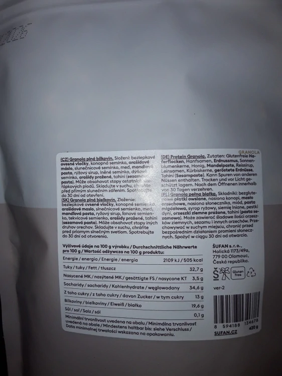 Granola plná bílkovin 