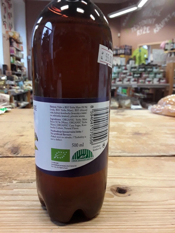 Yerba Maté BIO kombucha s příchutí bezinkyy