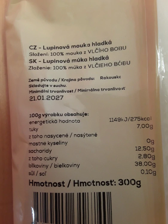 Mouka lupinová hladká