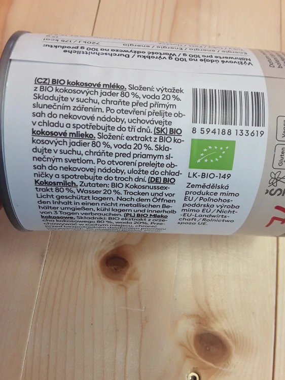 Bio  kokosové mléko