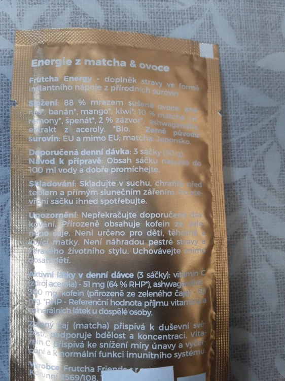 Frutcha Kick matcha+zázvor