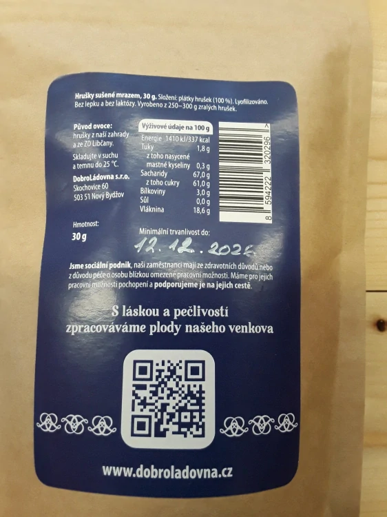 Hruška sušená mrazem