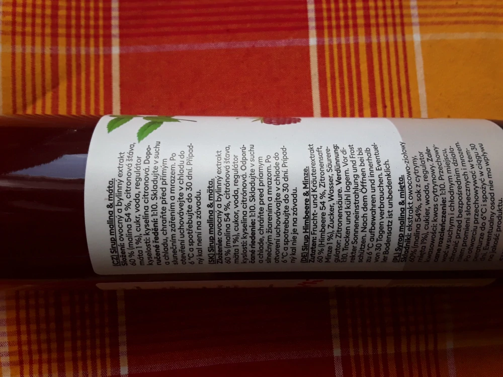 Sirup malina & máta