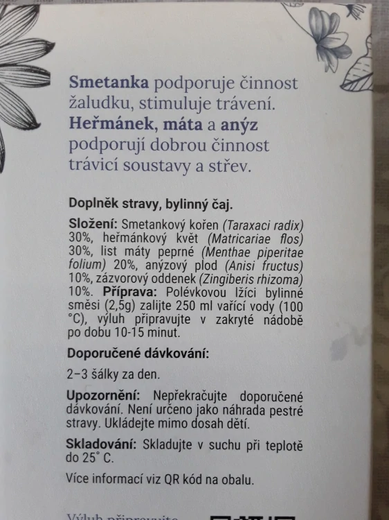 Bylinná směs trávení