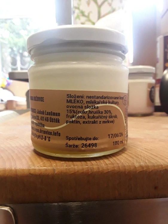 Kozí jogurt hruška 
