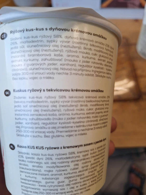 Rýžový kus-kus s dýňovou omáčkou