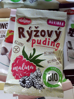 Rýžový pudink malina