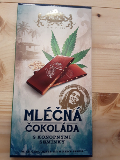 Mléčná čokoláda s konopnými semínky