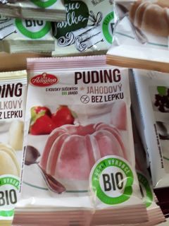 Puding jahodový bez lepku