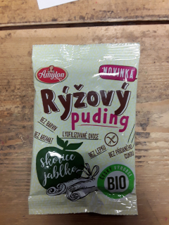 Rýžový puding skořice a jablko bez lepku