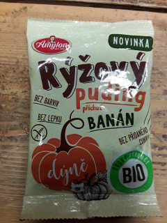 Rýžový puding s dýní a příchutí banánu bez lepku