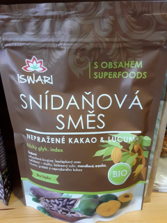 Snídaňová směs NEPRAŽENÉ KAKAO A LUCUMA