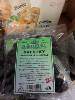 Švestky sušené vypeckované