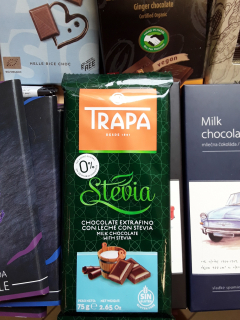 Mléčná čokoláda se sladidlem Stevia